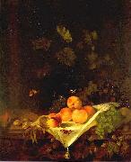 CALRAET, Abraham van Still-life with Peaches and Grapes Spain oil painting reproduction